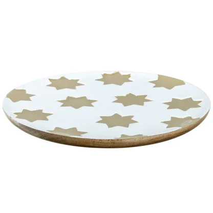 plate deco gold stars candela leonardo prato madeira