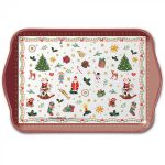 Tray melamine 13x21 cm Ornaments all over redArticle number33714765