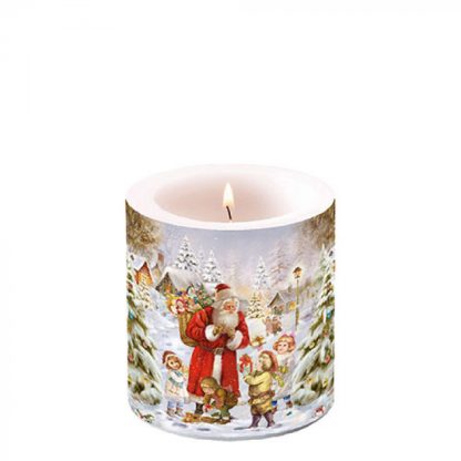 Candle small Santa bringing presentsArticle number39217970