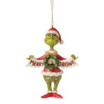 The Grinch with Christmas Banner Hanging Ornament6015226 natal navidad jim shore