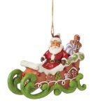 Gingerbread Santa in Sleigh Hanging Ornament6015508