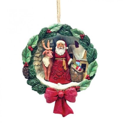 Santa Diorama Hanging Ornament 6015511 jim shore heartwood creek pai natal papá noel