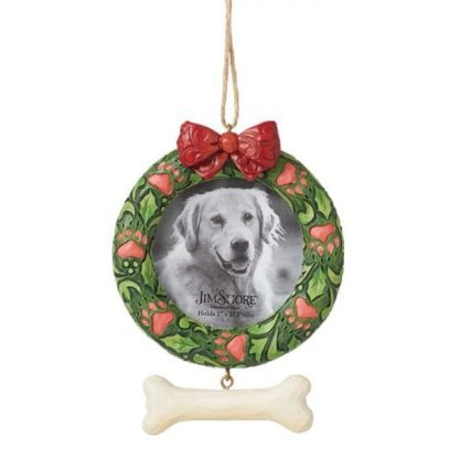 Dog Wreath Pet Hanging Ornament6015516 pendente jim shore heartwood creek natal navidad