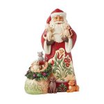 Santa with Cats and Dogs Figurine6015499 jim shore heartwood creek natal pai natal papá noel