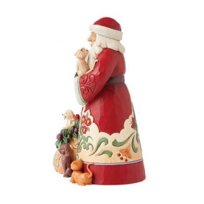 Santa with Cats and Dogs Figurine6015499 jim shore heartwood creek natal pai natal papá noel