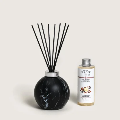 nouveautéBouquet parfumé Marbrure Noir mikado difusor maison berger paris âmbar