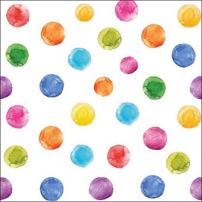 Napkin 33 Polka dots white FSC MixArticle number13319315