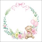 Napkin 33 Baby teddy bear pink FSC MixArticle number13319711 guardanapos servilletas bebé