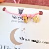 Bracciale Filo Magico con Charms pulseira trevo dedal sorte protecção keep out italiano starlight