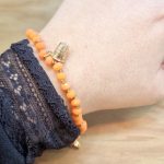 Pulseira Petra com Dedal: Laranja Suave