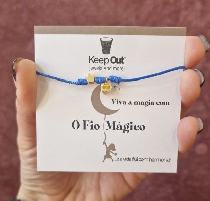 Bracciale Filo Magico con Charms pulseira trevo dedal sorte protecção keep out italiano