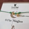 Bracciale Filo Magico con Charms pulseira trevo dedal sorte protecção keep out italiano