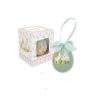 Ovo em Cerâmica Happy Easter Coelhos verde: Easylife
