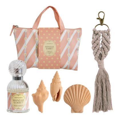 Bolso Bain de Soleil con yesos, colgante y spray con aroma Sorbet de Mango: Mathilde M.