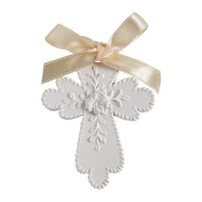 Mathilde M. Décoration Croix Parfumée – Fleur d’Oranger gesso perfumado cruz batizado baptismo comunhão comunión Mathilde M. Décoration Croix Parfumée – Fleur d’Oranger