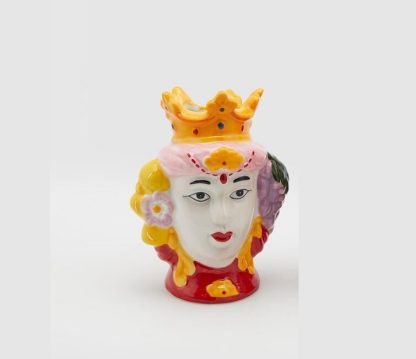 VASE HEAD SICILY HE+LEI(2ASS)H13 C1 Cod. 016826,500 Variation PINK edg enzo de gasperi testa siciliana