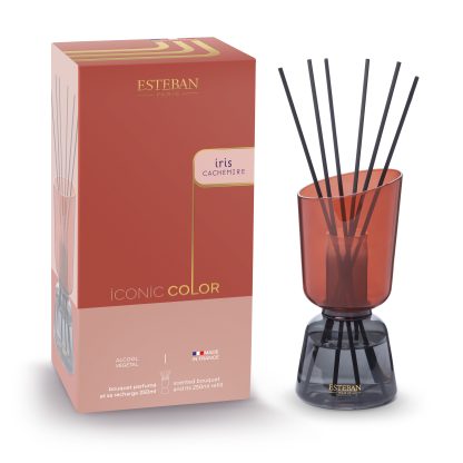 ICONIC COLORRefillable Scented bouquet 250ml Iris Cachemire esteban paris parfums mikado difusor iconic