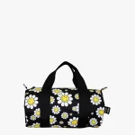 SMILEY Flowers Black Recycled Medium Weekenderby Smiley LOQI SACO MALA BOLSA