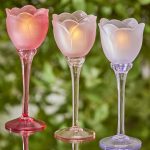 TULIP CANDLE HOLDER SATIN 3 ASS. H.19 D.8.5 C5Cod. 4400284A555Variation TWO TONE PINK vela castiçal edg enzo de gasperi