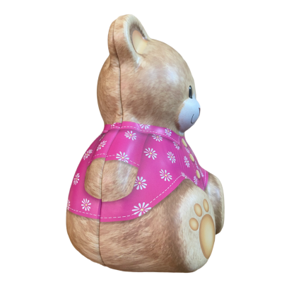 Teddy Bear with Flower Shirt  Teddy Bear with Car Shirt lata silver crane páscoa bombons ovos páscoa