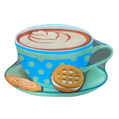 Cappuccino Cup assorted lata silver crane