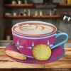 Lata Taza Cappucino XL Rosa - Imagen 2