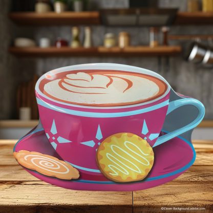 Lata Taza Cappucino XL Rosa - Imagen 2