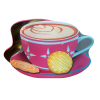 Lata Taza Cappucino XL Rosa - Imagen 3