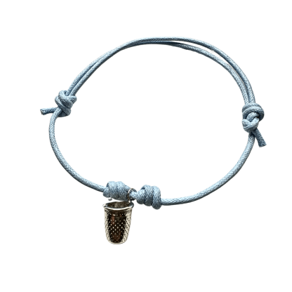 Bracciale Cotton pulseira dedal keep out sorte protecção