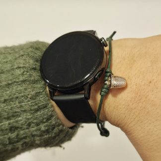 Pulseira Steel Cotton com Dedal: Verde Escuro