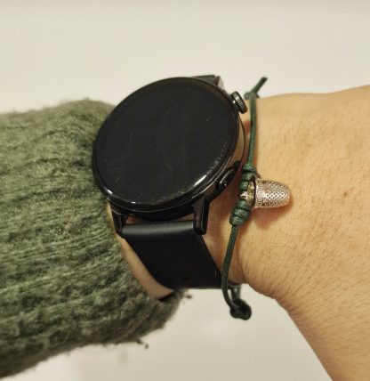 Pulseira Steel Cotton com Dedal: Verde Escuro