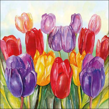 Napkin 33 Colourful tulips FSC MixArticle number13318505