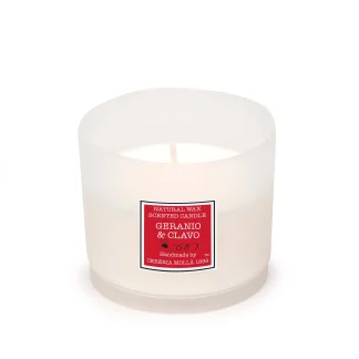 Vela Vaso Arenado Geranio & Clavo 200 g  cereria mollá