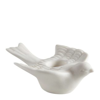 Bougeoir Mésange en biscuit de céramique - Petit modèle mathilde m. castiçal pássaro
