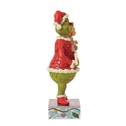 Naughty Nice Grinch and Cindy Figurine6015212  grinch enesco jim shore heartwood creek natal navidad Grinch Pushing Tree up Fireplace Figurin